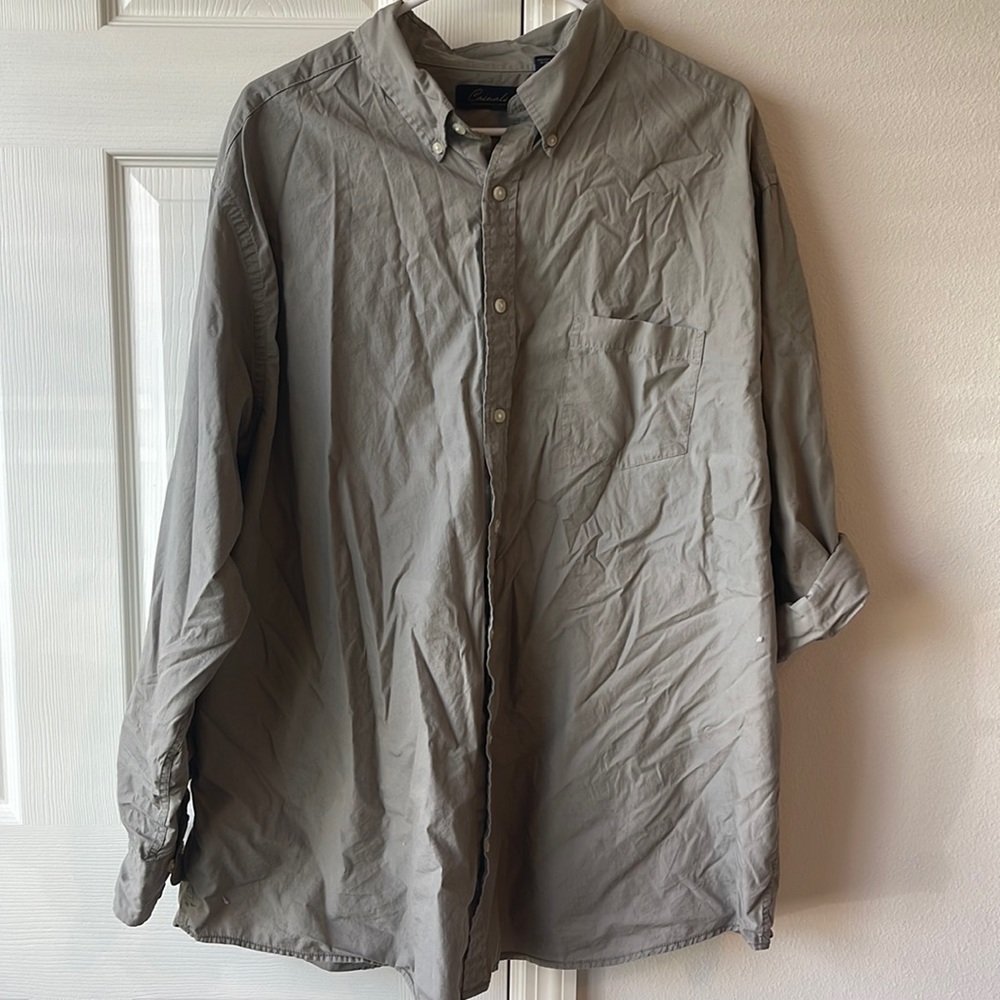 Men’s 100% cotton long sleeve button up shirt size 2XB